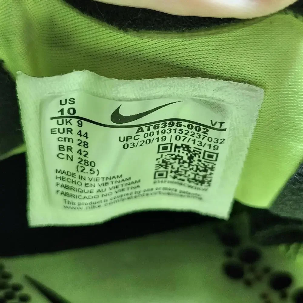 Nike Air Zoom SuperRep 2 Men's Sneakers Size 10 Black Neon Green